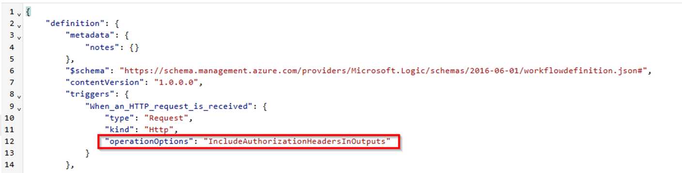 Adding header logging in the logic app