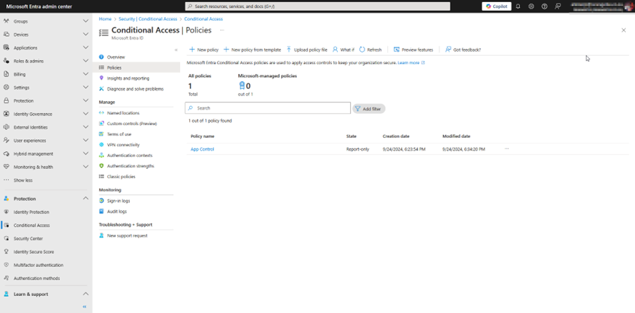 Conditional Access Policies