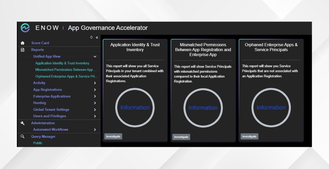 ENow Unified App View for Entra ID application governance