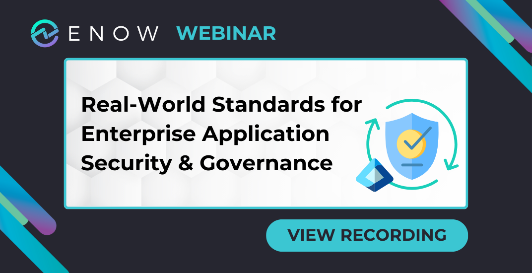 Standards for Enterprise Application Security & Governance - Recording